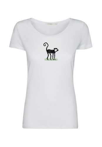 T-shirt Femme Coton Bio Ape White