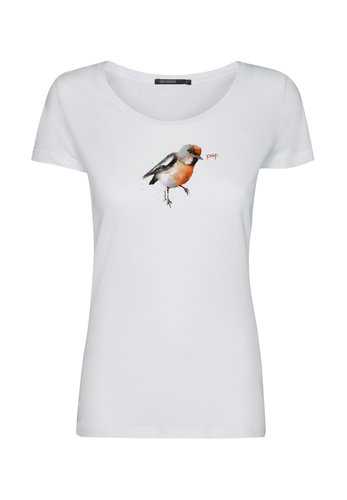 T-shirt Femme Coton Bio Bird Peep White
