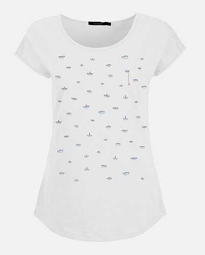 T-Shirt Femme Coton Bio Ships White