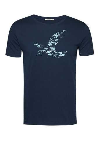 T-Shirt Homme en Coton Bio Seagull Air Navy