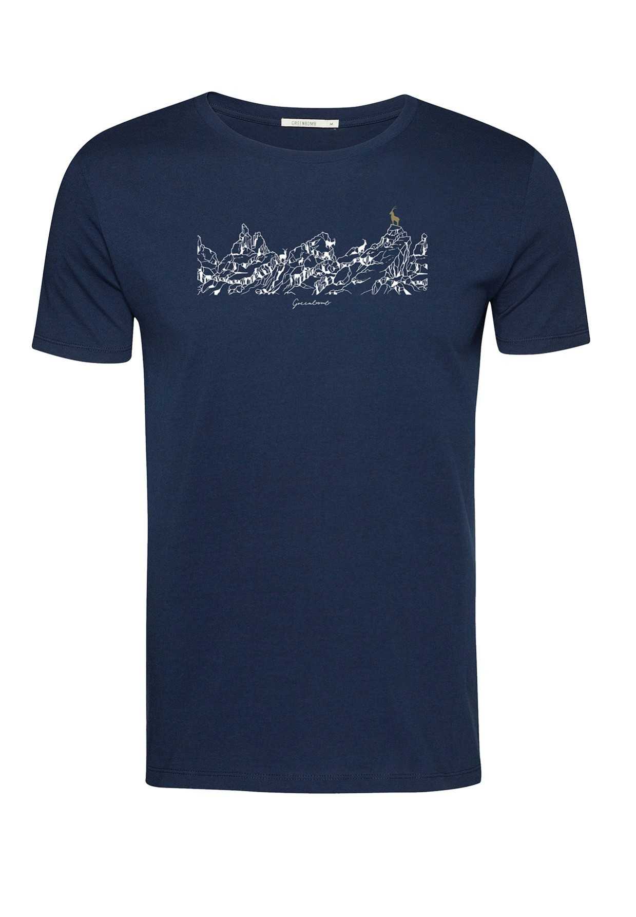 T-Shirt Homme Coton Bio Goats Family Navy