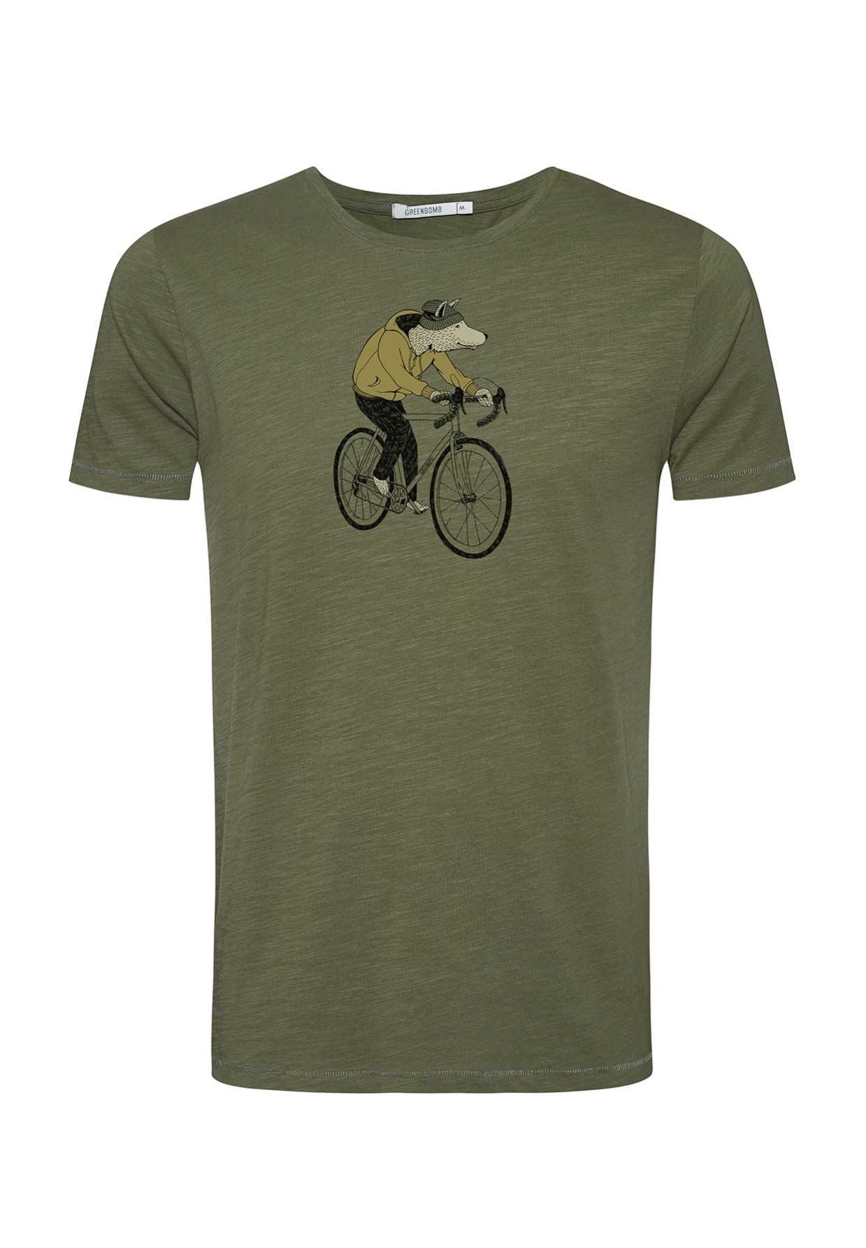 T-Shirt Homme Coton Bio Wolf Dirty Olive