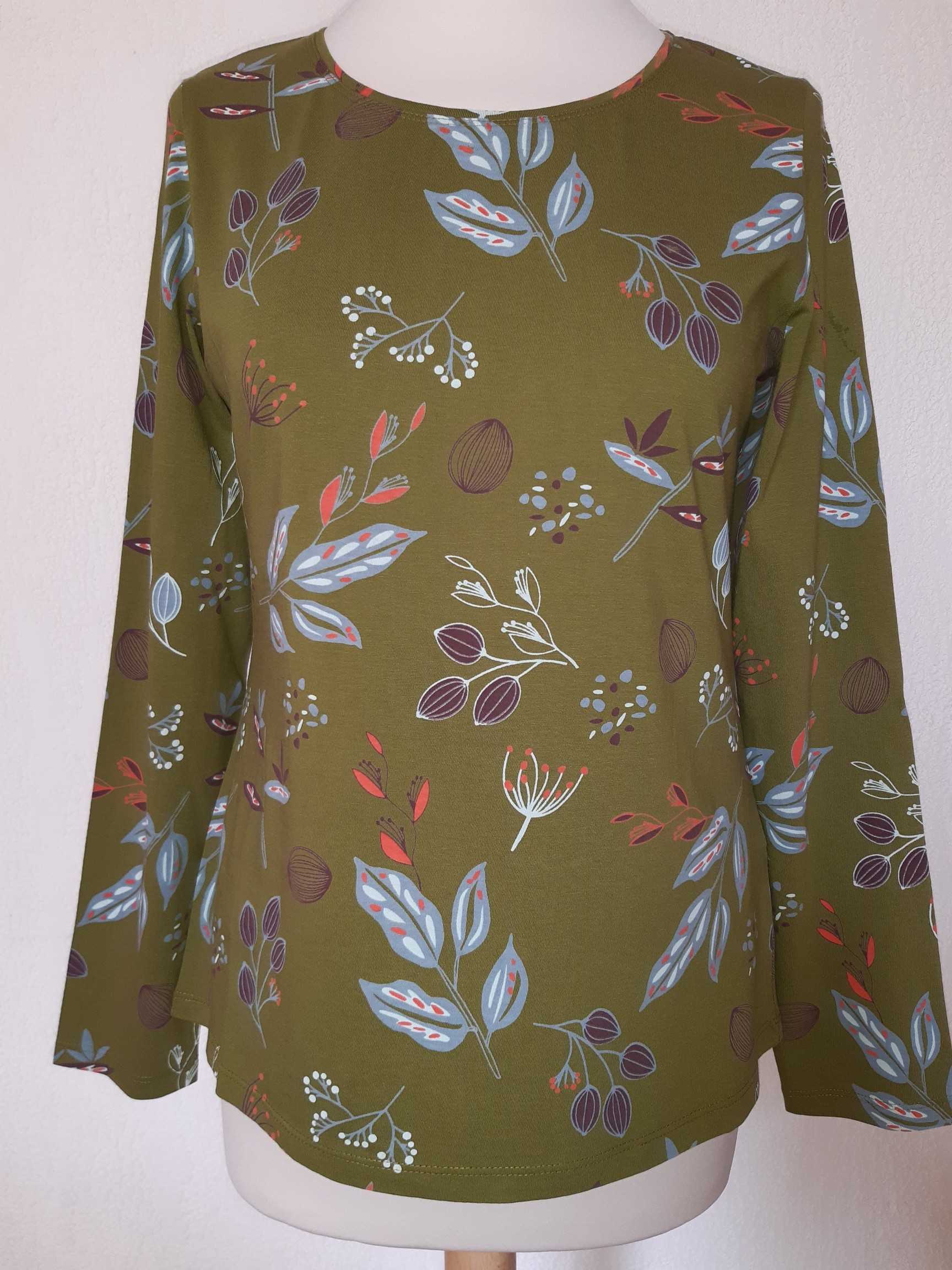 Femme T-Shirt Manches Longues 100% Coton Bio "Pretty Flowers" Coupe Classique Madness