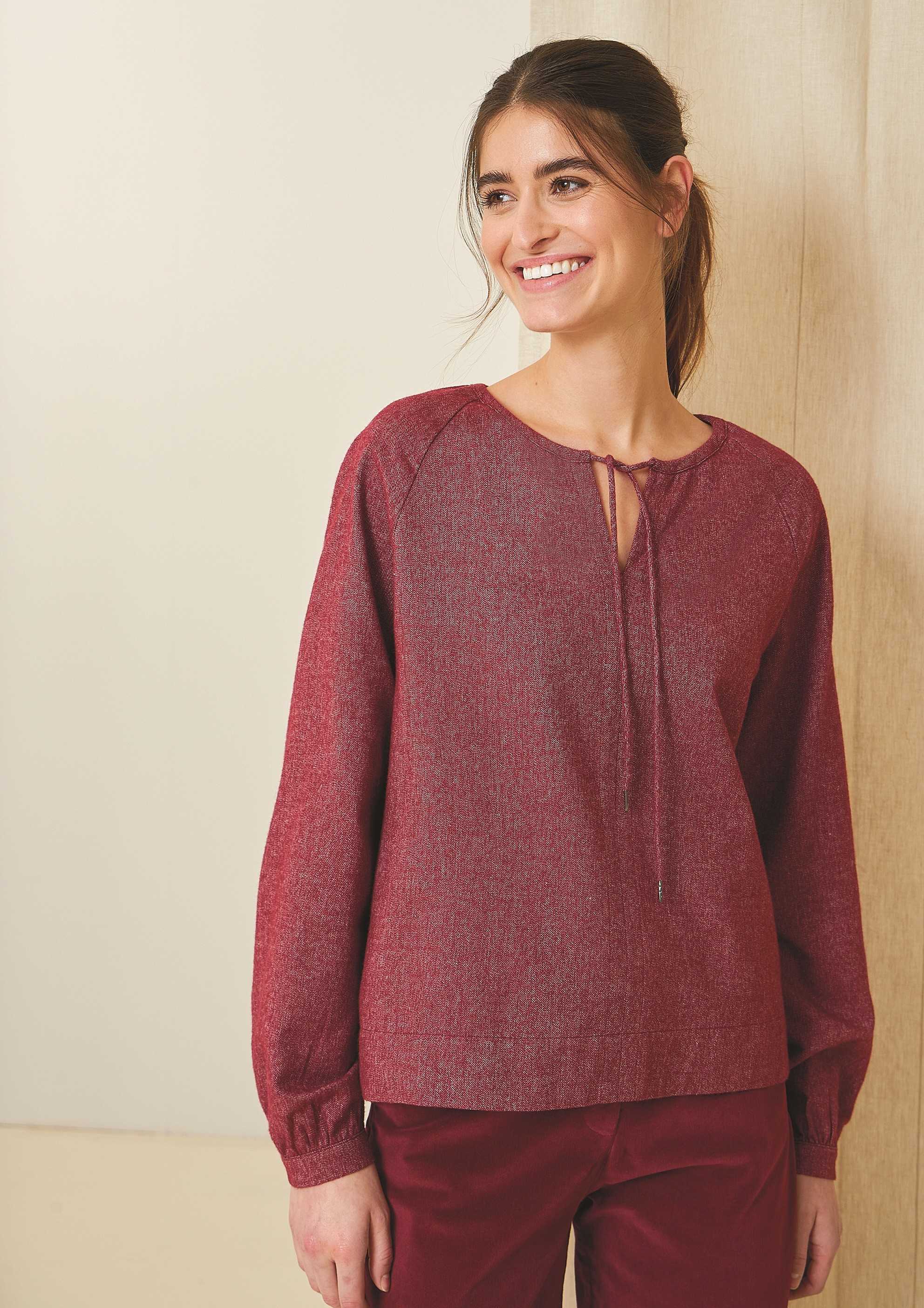 Femme Blouse à Manches...