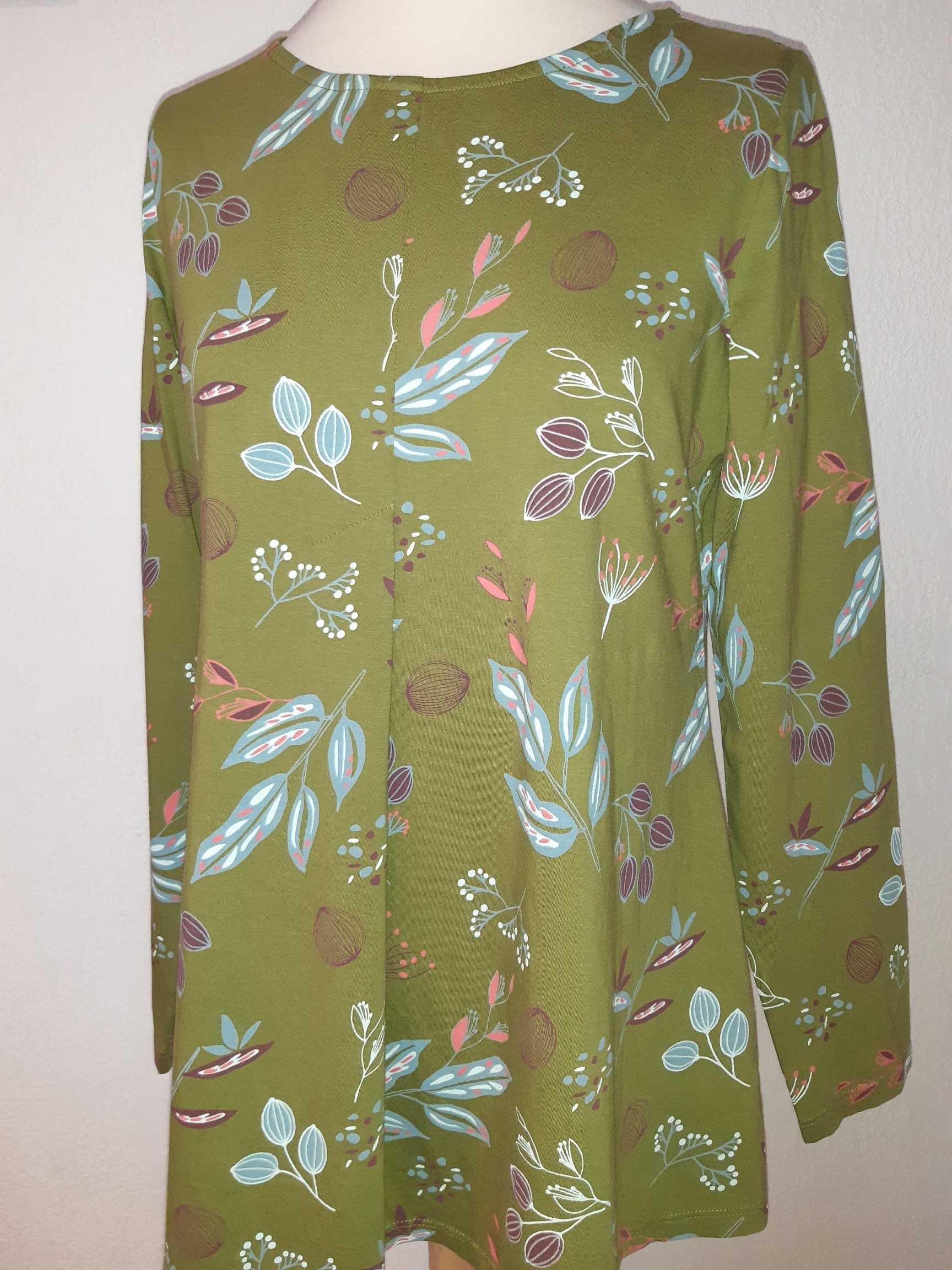 Femme Tunique à Manches Longues en 100% Coton Bio "Pretty Flowers" Madness