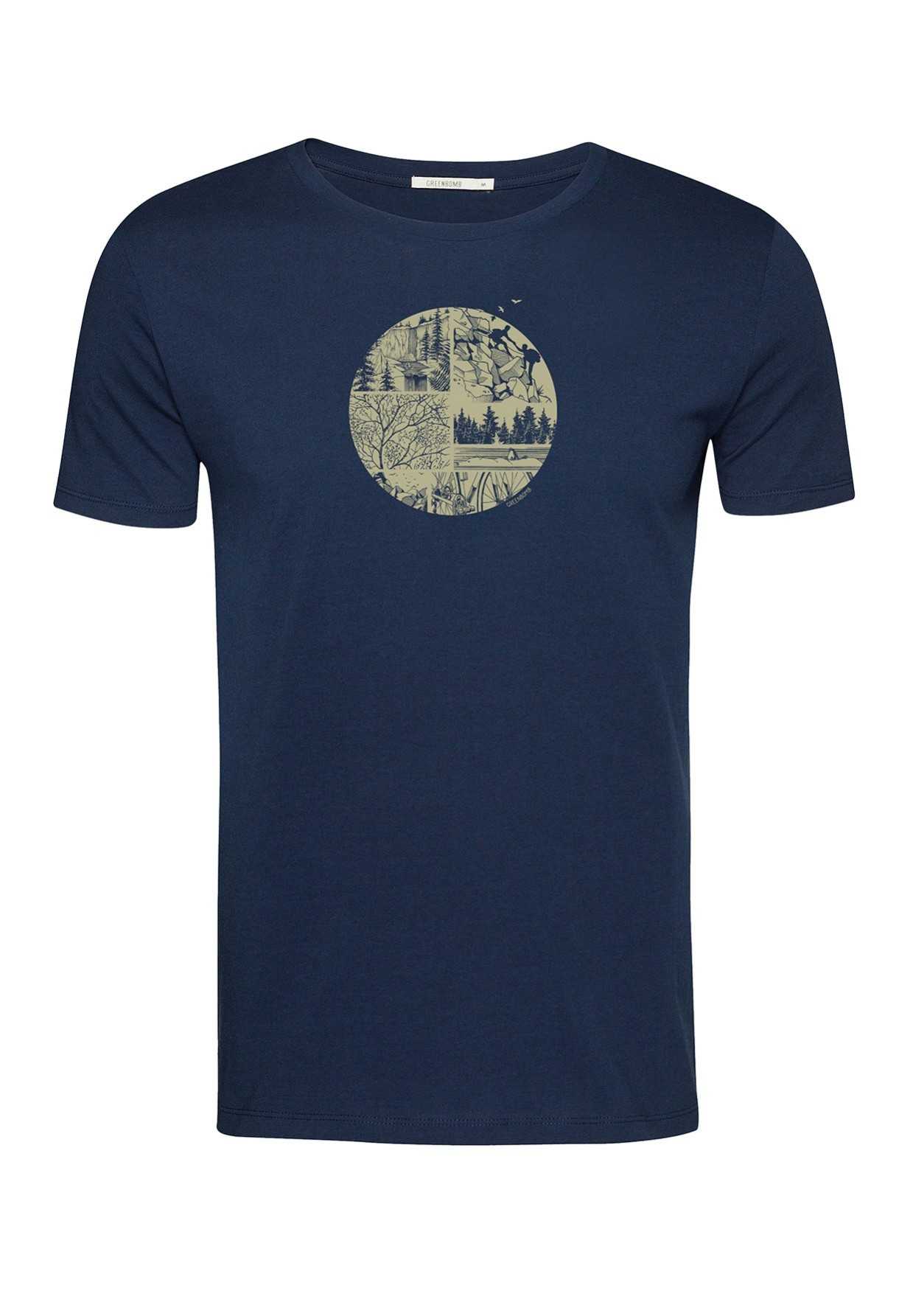 T-Shirt Homme 100% Coton Bio Modèle "Mountain Circle"