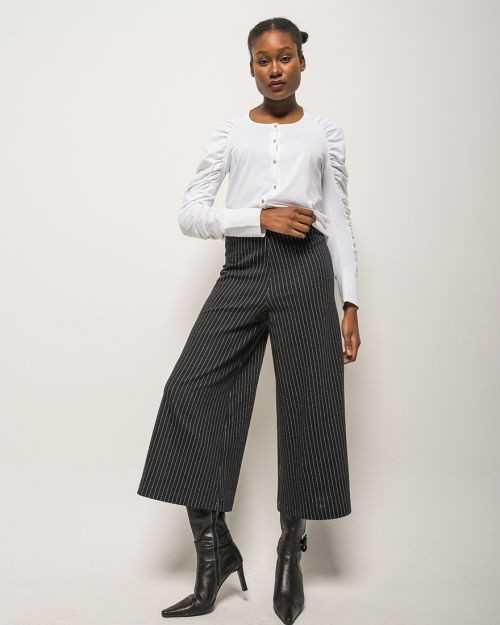 Jupe-Culotte à Rayures Fines Femme Coton Bio GOTS Alma & Lovis