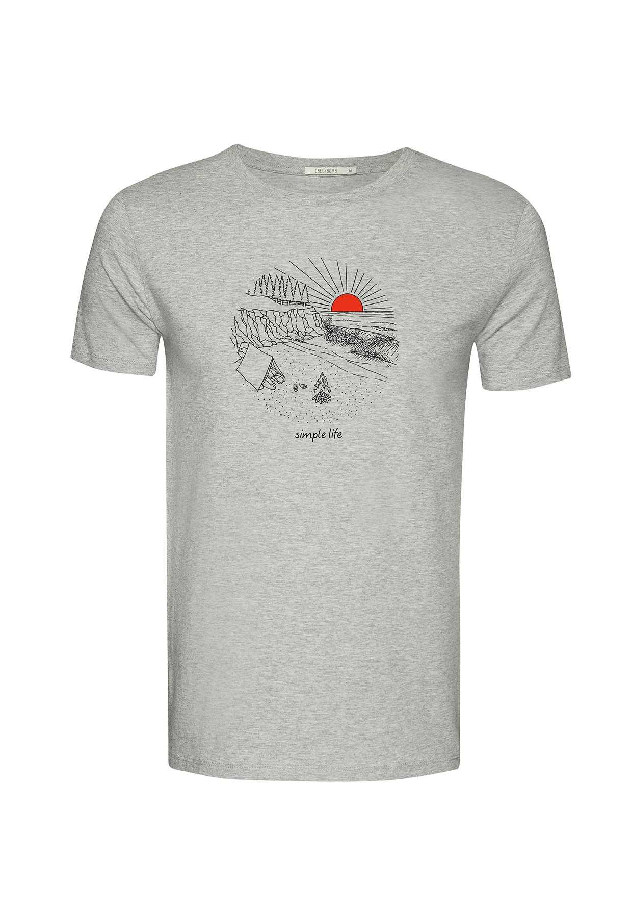 T-Shirt Homme Coton Bio Nature Simple Heather Grey