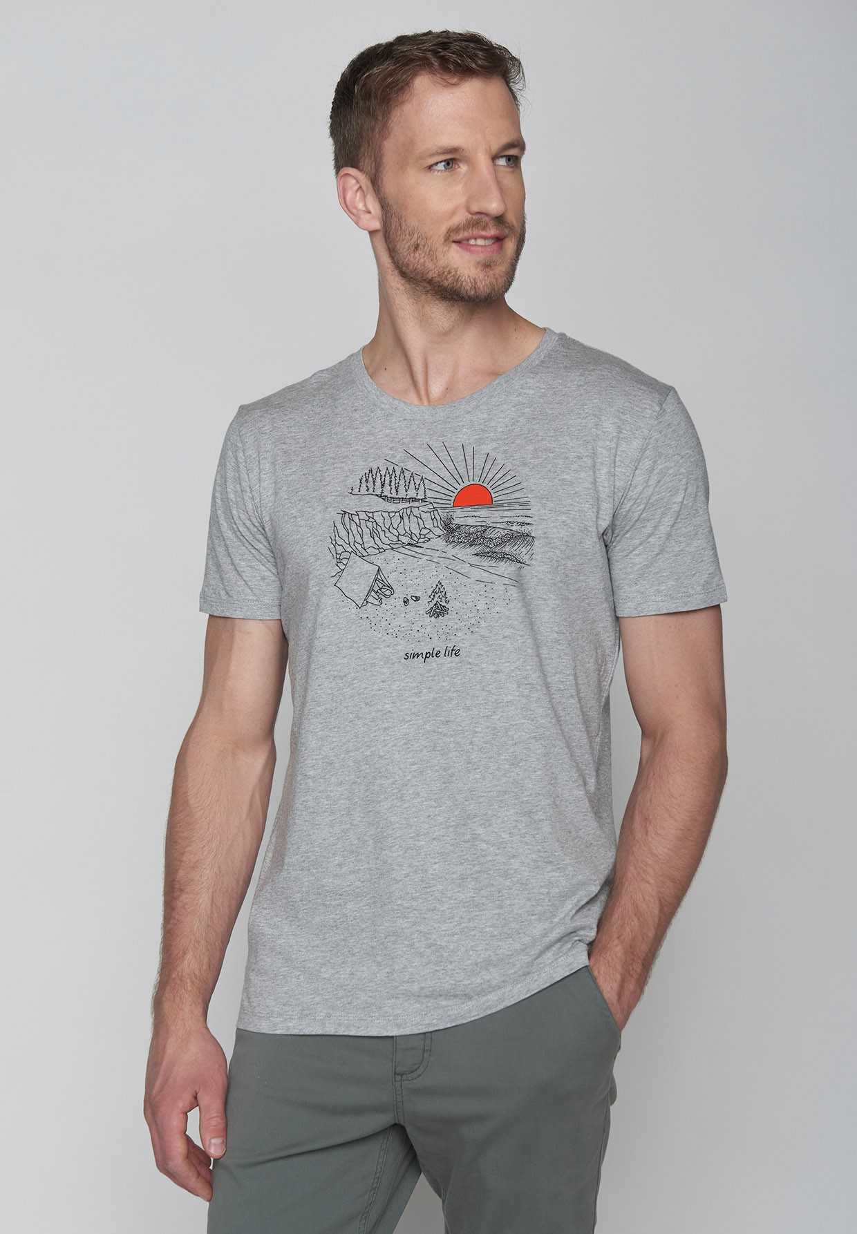 T-Shirt Homme Coton Bio Nature Simple Heather Grey