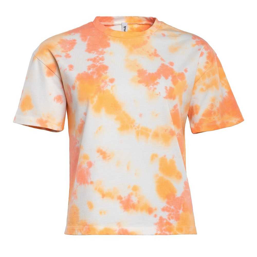 T-Shirt Femme Taille M 100% Coton Bio Blanc/Jaune