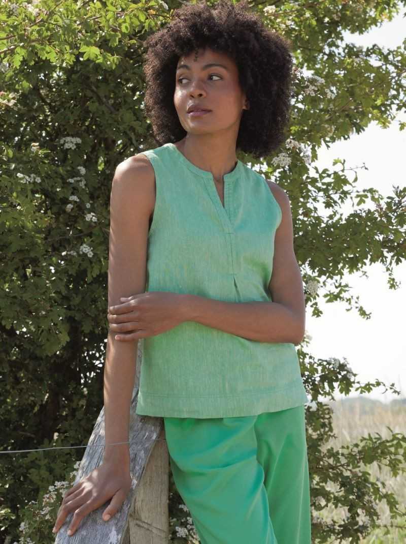 Top Femme Coton Bio et Lin Madness