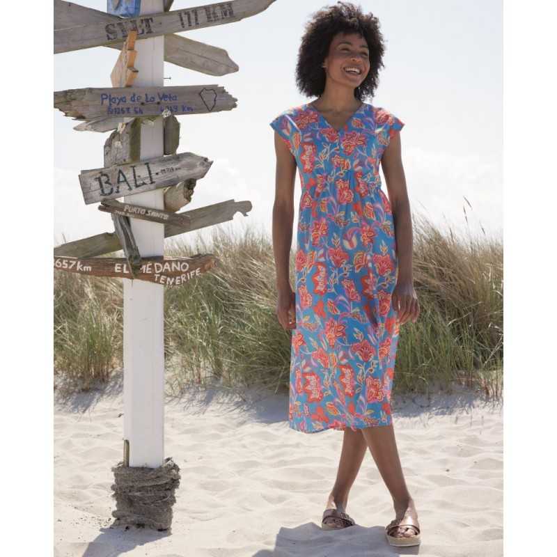 Robe d'été longue en coton bio Robe d'été longue en coton bio