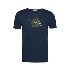 T-Shirt Homme Taille M Coton Bio Seagull Sun Navy