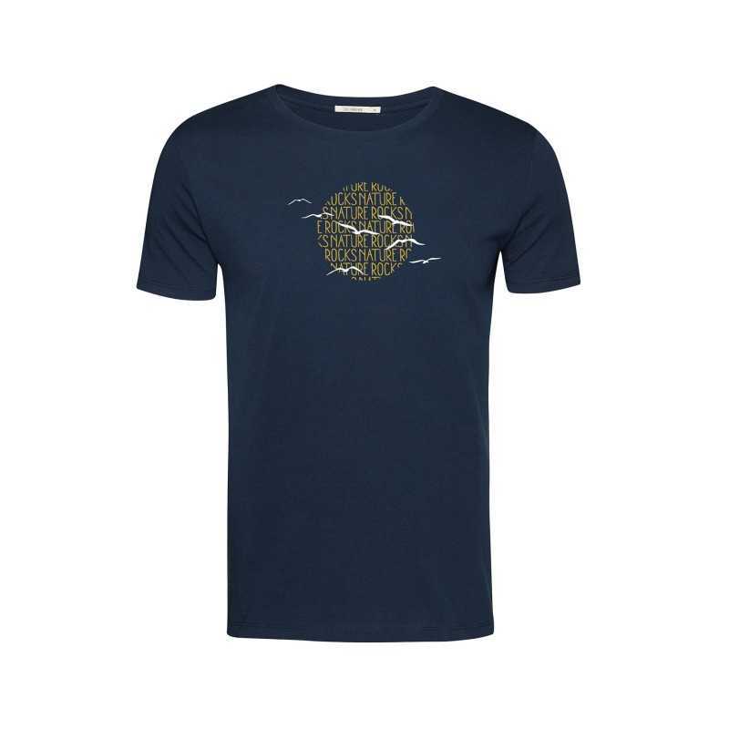 T-Shirt Homme Taille M Coton Bio Seagull Sun Navy T-Shirt Homme Taille M Coton Bio Seagull Sun Navy