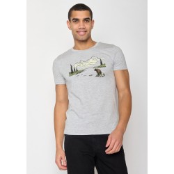 T-Shirt Homme Coton Bio Bear Sitting Heather Grey