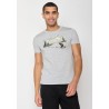 T-Shirt Homme Coton Bio Bear Sitting Heather Grey