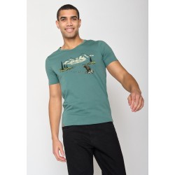 T-Shirt Homme Coton Bio Bear Sitting Deep Sage