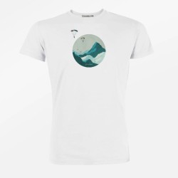 T-Shirt Homme Taille L Coton Bio Skydiver White