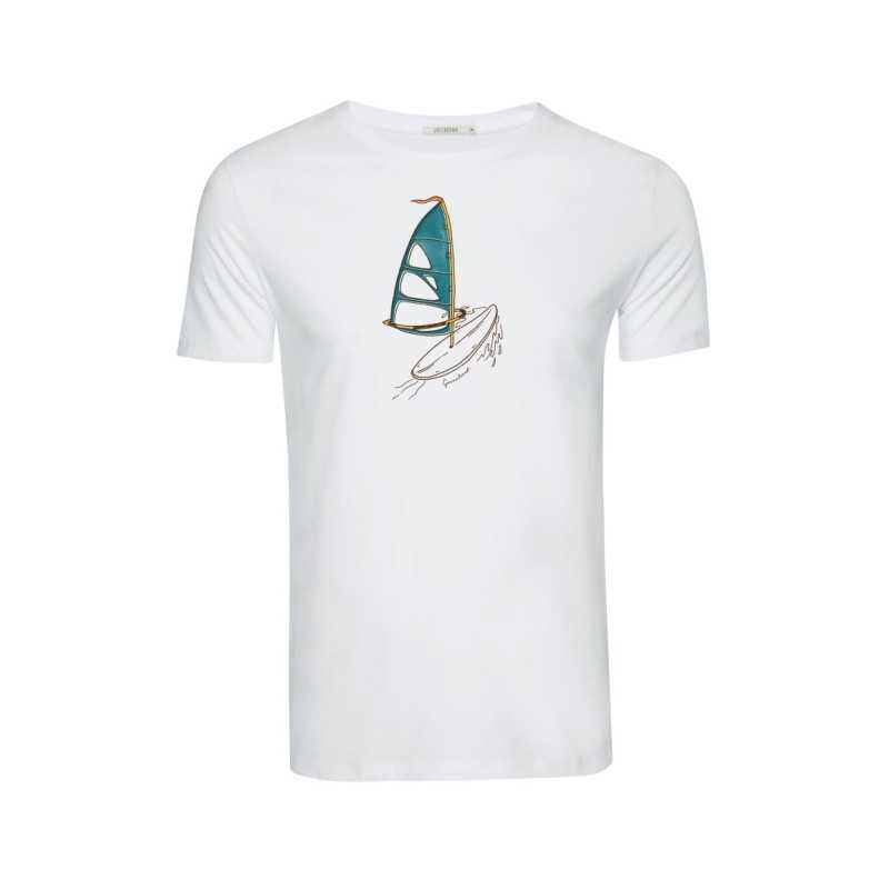 T-Shirt Homme Coton Bio Windsurf White T-Shirt Homme Coton Bio Windsurf White