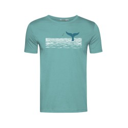 T-Shirt Homme Taille L Coton Bio Whale Jump Blue