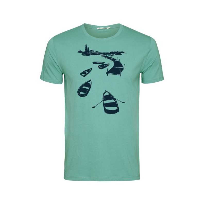 T-Shirt Homme Taille XL Coton Bio Row Boat Blue T-Shirt Homme Taille XL Coton Bio Row Boat Blue