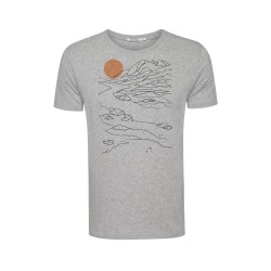 T-Shirt Homme Taille L Coton Bio Sunset Grey