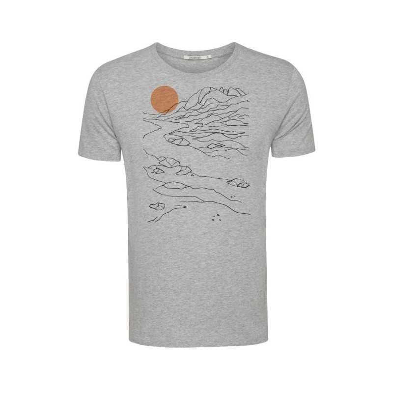 T-Shirt Homme Taille L Coton Bio Sunset Grey T-Shirt Homme Taille L Coton Bio Sunset Grey
