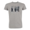 T-Shirt Homme Taille XL Coton Bio Surf Gris Chiné