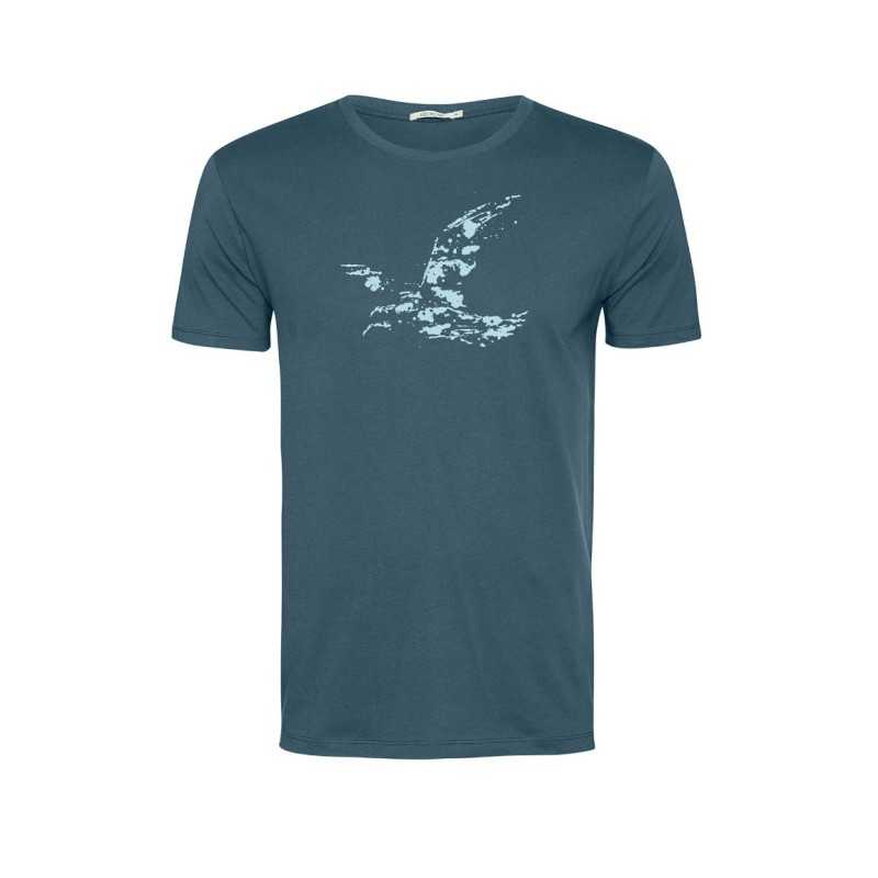 T-Shirt Homme Taille S en Coton Bio Seagull Air Blue Stone