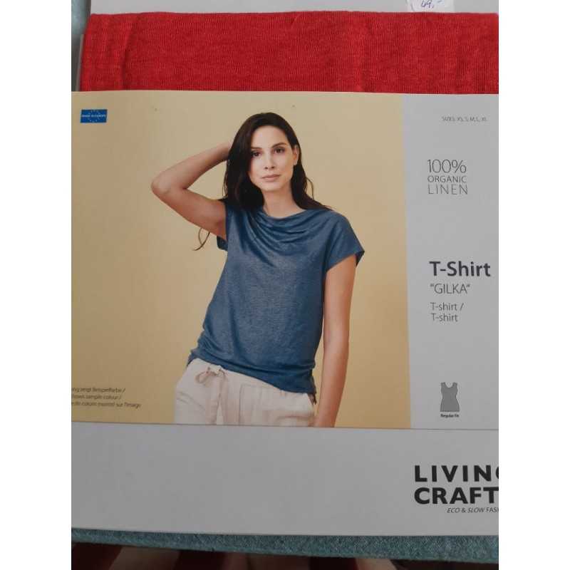 T-Shirt Femme en Lin Bio avec col cascade