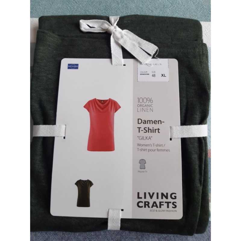 T-Shirt Femme en Lin Bio avec col cascade