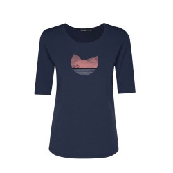 T-Shirt Femme Coton Bio GOTS Bike Mountain Lake GreenBomb