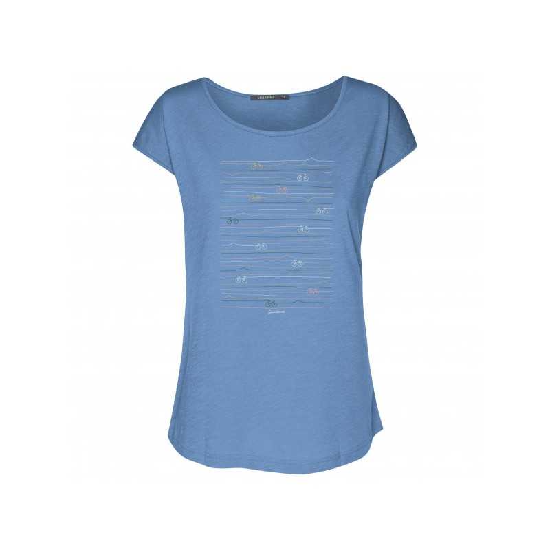 T-Shirt Femme Coton Bio Bike Mountain Lines GreenBomb