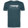 T-shirt homme en coton bio GOTS Greenbomb Cliffsail blue stone