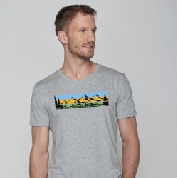 T-Shirt Homme en Coton Bio Nature Discover Heather Grey Greenbomb