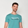 T-Shirt Homme en Coton Bio Greenbomb Nature Forest Couple Marine Blue