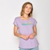 T-Shirt Femme en Coton Bio Greenbomb Bike Art Road Lilac